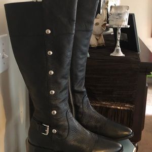 MK- Blk leather riding boots Worn once. Sz 6.5